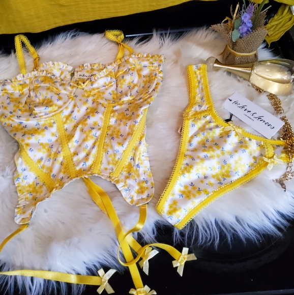 🍋For Love and Lemons Daffodil Bustier and Thong Set - Picture 15 of 16